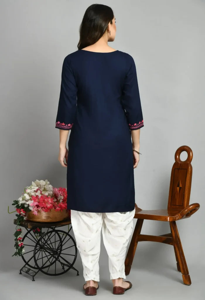 Blue Kashmiri Kurti