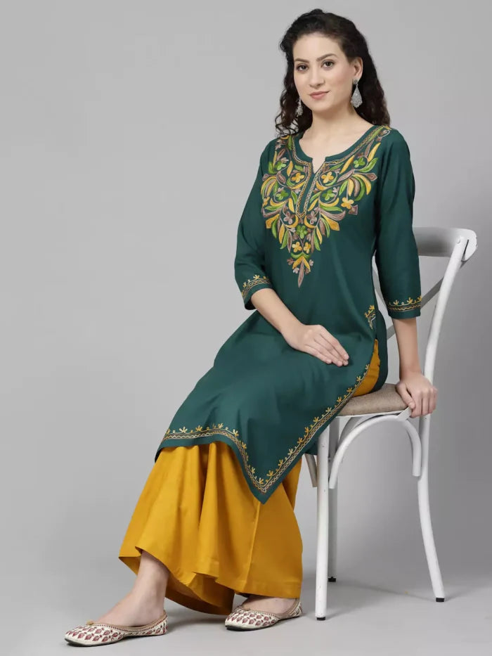 Bushra Green Kurti