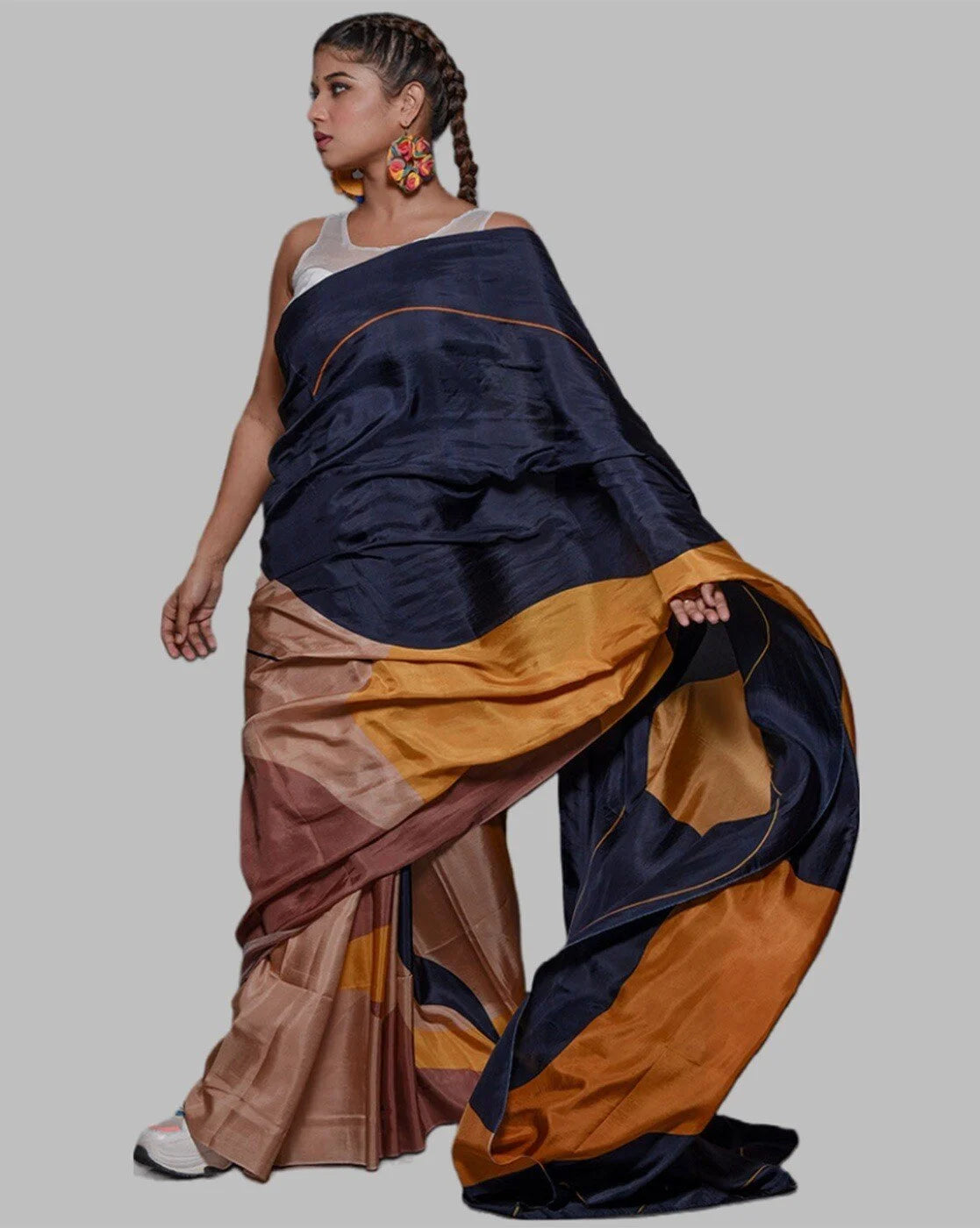 Colourblock Silk Saree