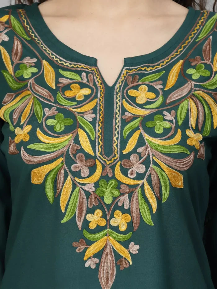 Bushra Green Kurti